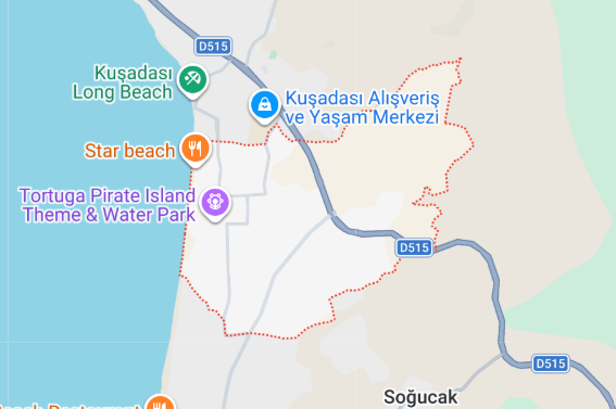 Karaova mahalle sınırı ve yakın çevre haritası